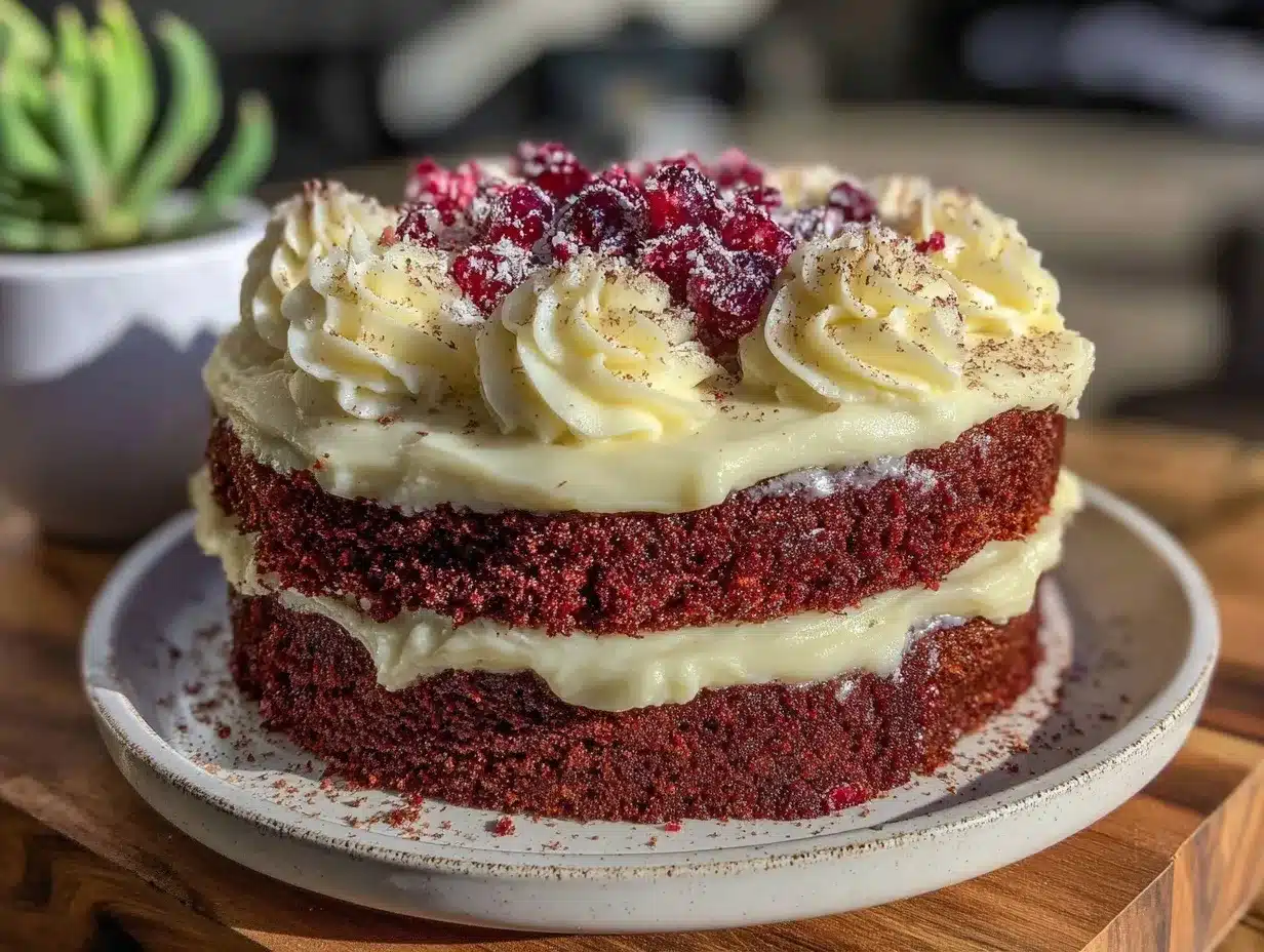 red velvet flag cake preparation steps