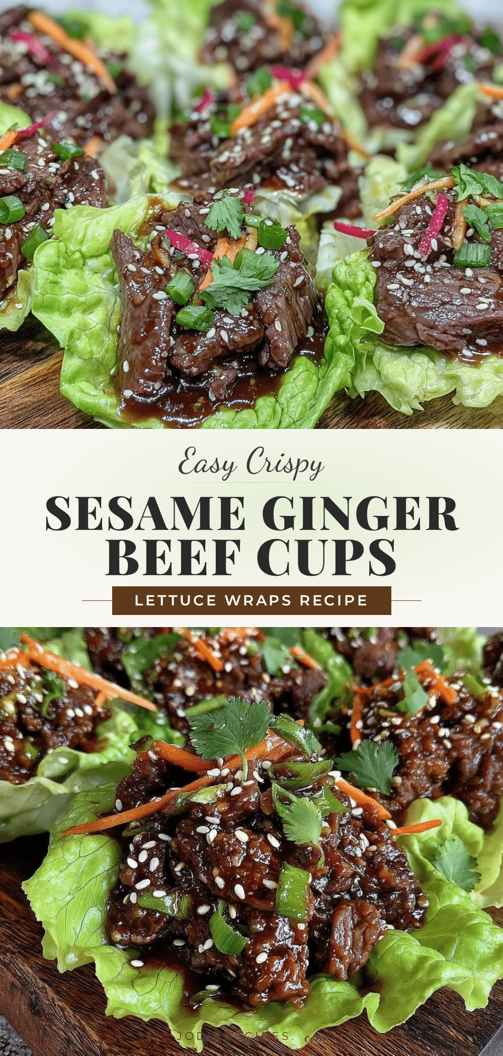 sesame ginger beef lettuce cups recipe