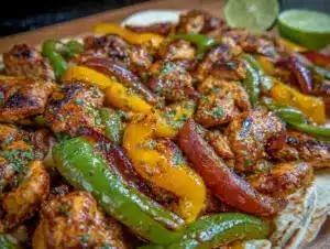 sheet pan chicken fajitas - featured image