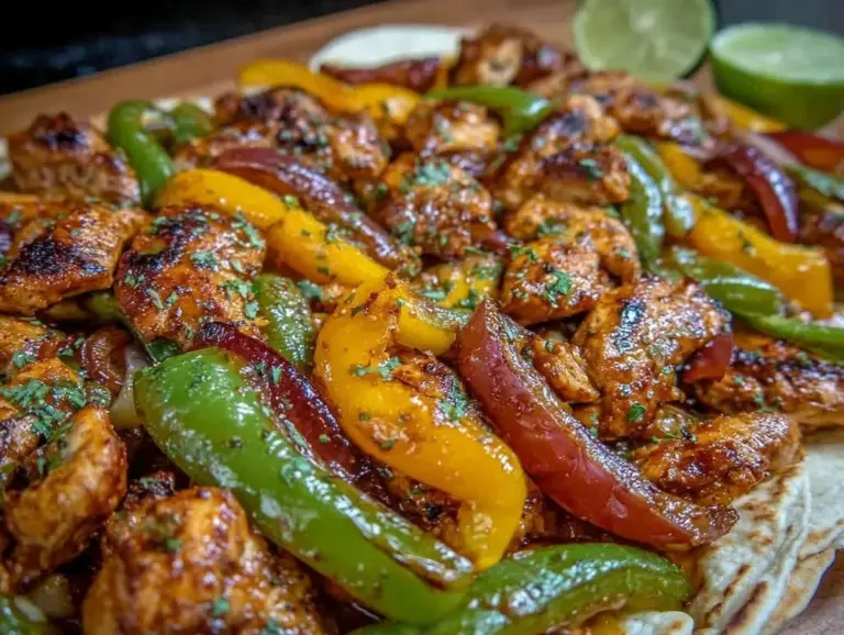 sheet pan chicken fajitas - featured image