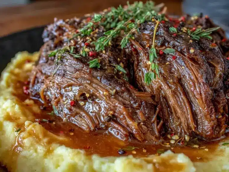 slow cooker mississippi pot roast - featured image