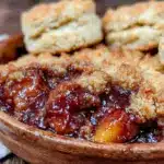 southern peach cobbler - featured image