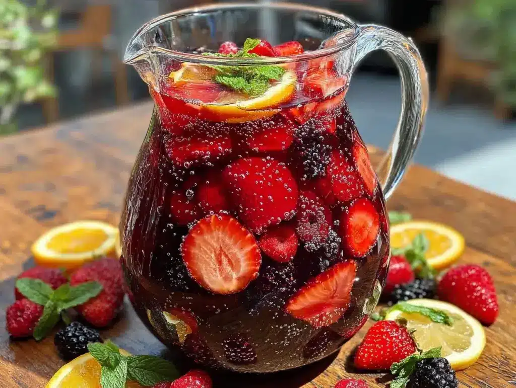 sparkling berry sangria pitcher - featured image