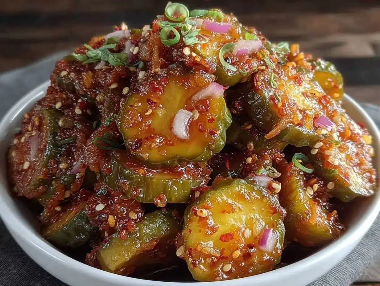 sweet and spicy bread and butter pickles preparation steps