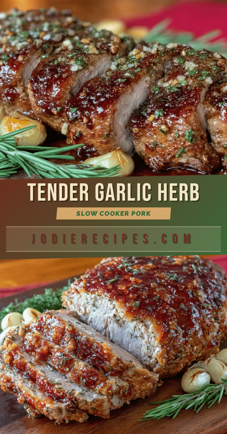 tender garlic herb pork tenderloin slow cooker recipe recipe
