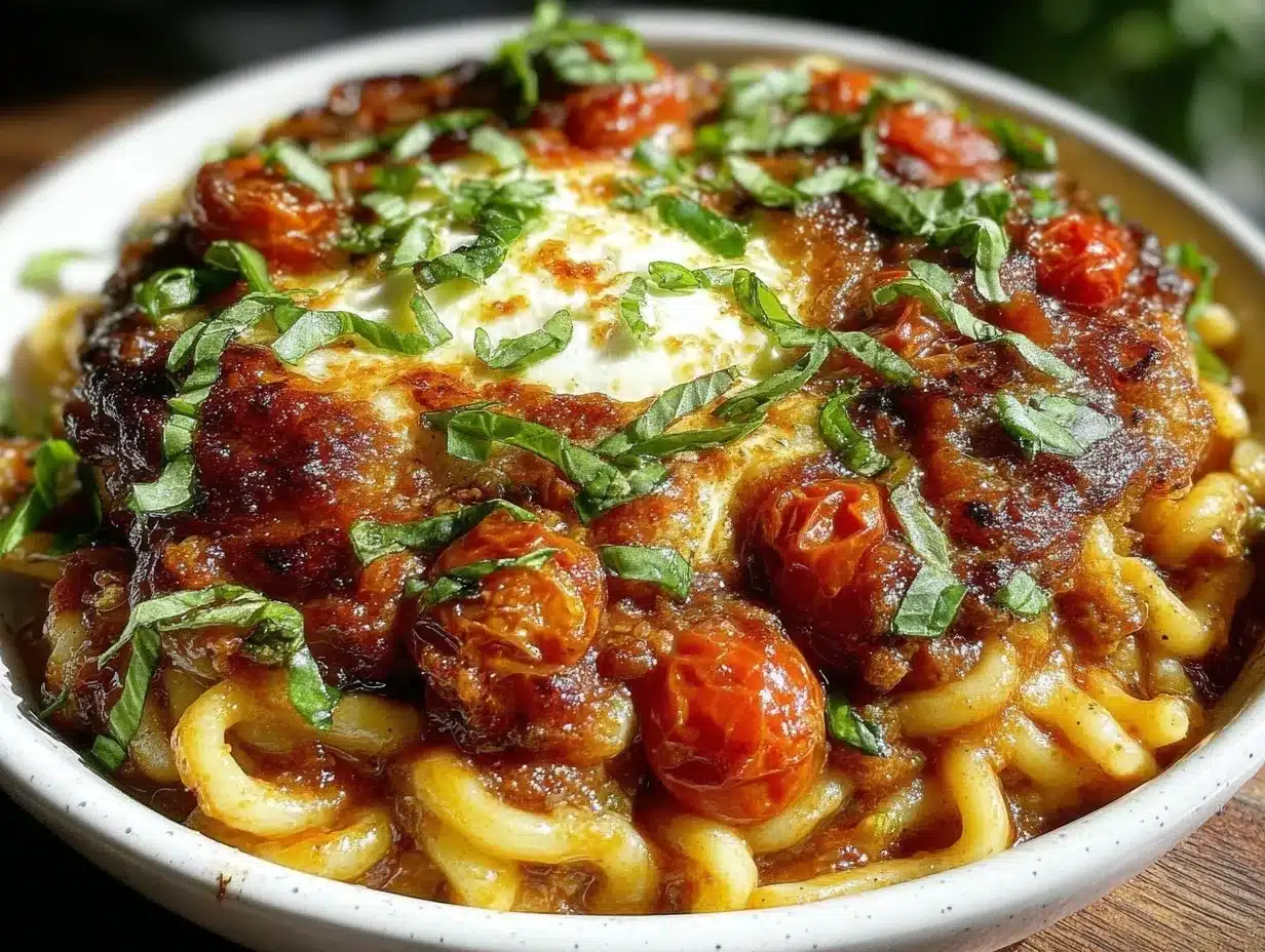 viral TikTok baked feta pasta preparation steps