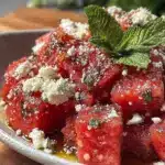 watermelon feta mint salad - featured image