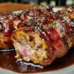 whiskey bbq bacon-wrapped pork tenderloin - featured image