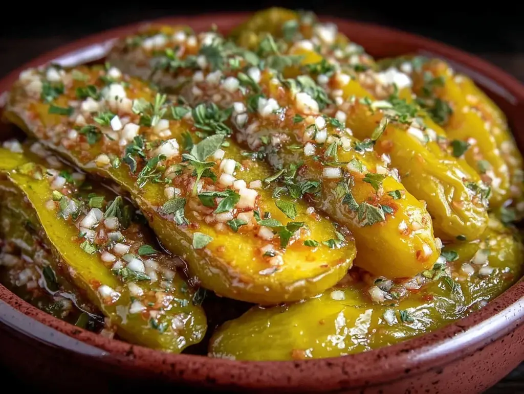 zesty pickled banana peppers - featured image