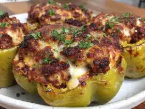 banana pepper stuffed with italian sausage and cream cheese - featured image