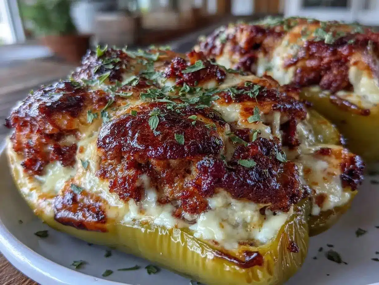 banana pepper stuffed with italian sausage and cream cheese preparation steps