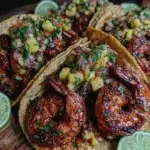 blackened shrimp tacos - featured image