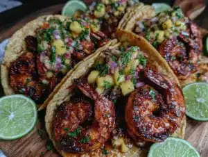 blackened shrimp tacos - featured image