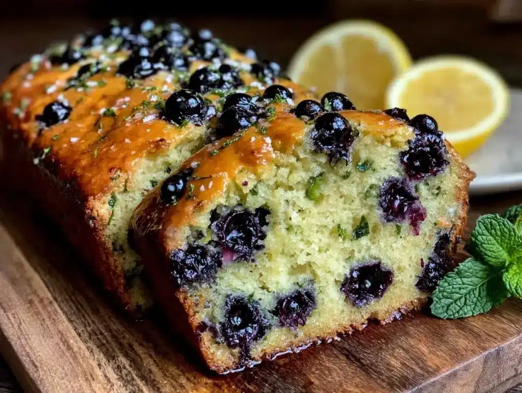 blueberry lemon zucchini bread - featured image