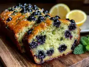 blueberry lemon zucchini bread - featured image