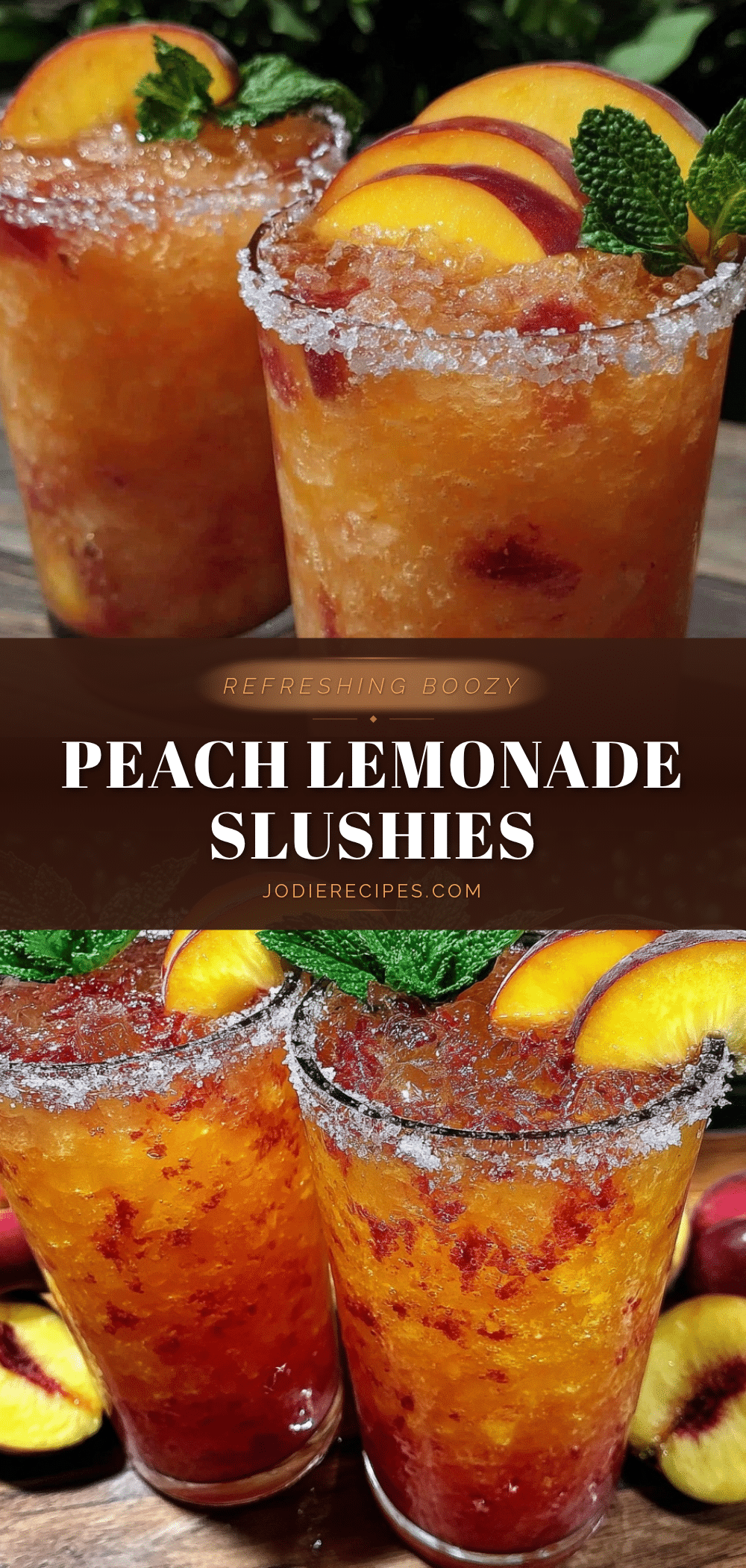 boozy peach lemonade slushies recipe