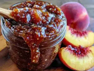 bourbon peach bbq sauce - featured image