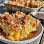brown butter peach cobbler - featured image