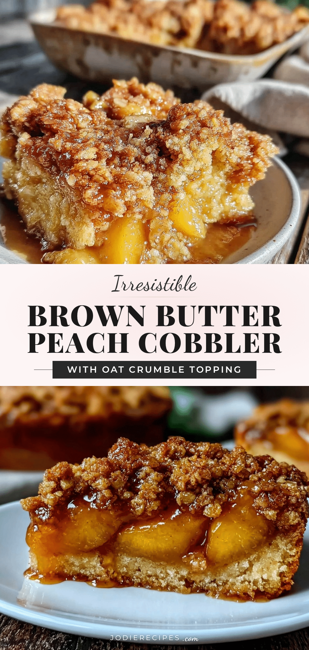 brown butter peach cobbler recipe