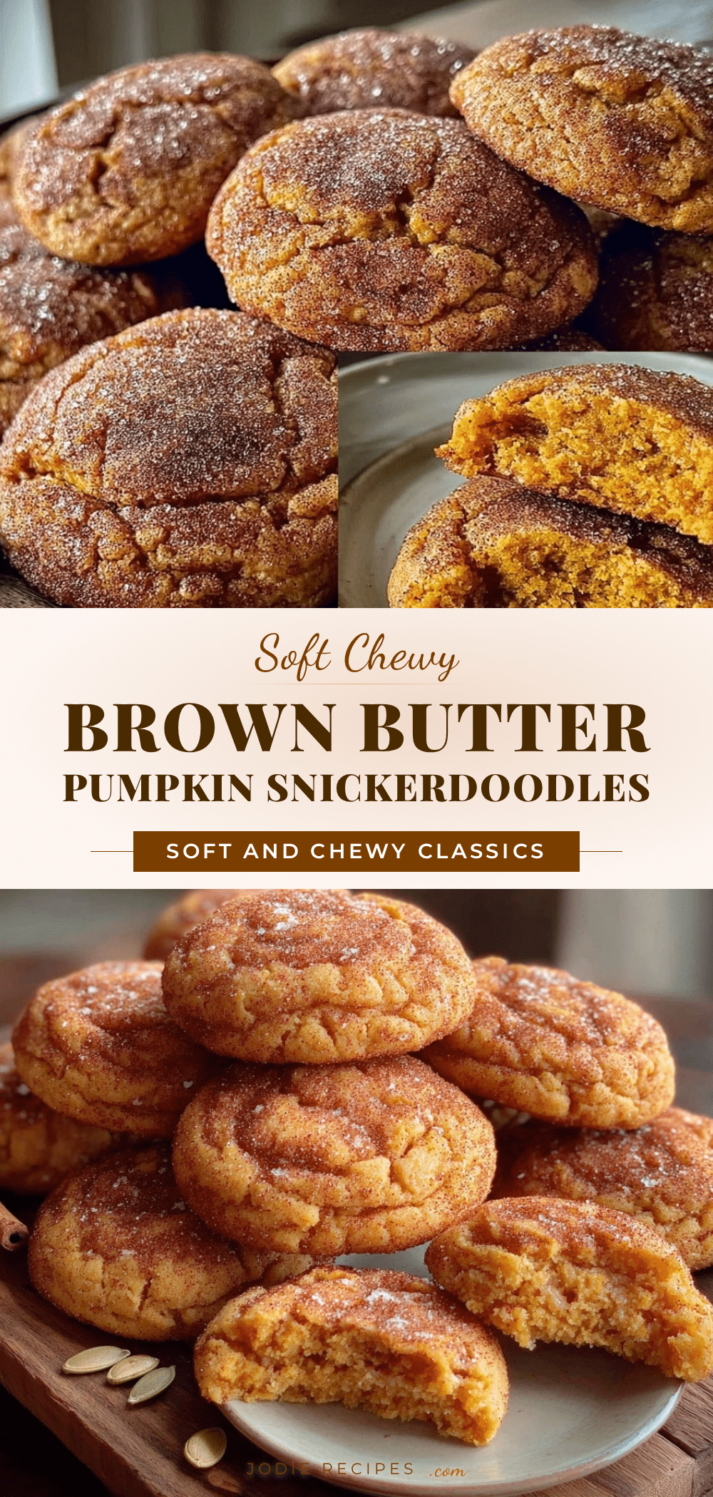brown butter pumpkin snickerdoodles recipe