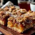 chai spiced pear crumble bars - featured image