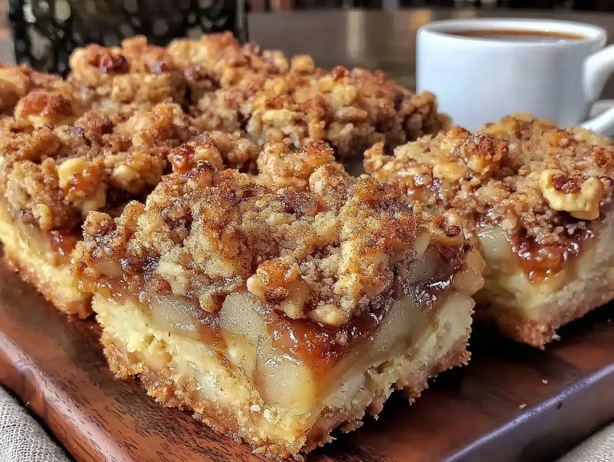 chai spiced pear crumble bars preparation steps