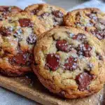 chewy thick bakery-style chocolate chip cookies - featured image