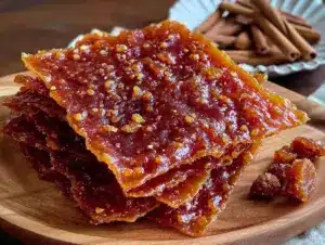 cinnamon apple fruit leather strips - featured image