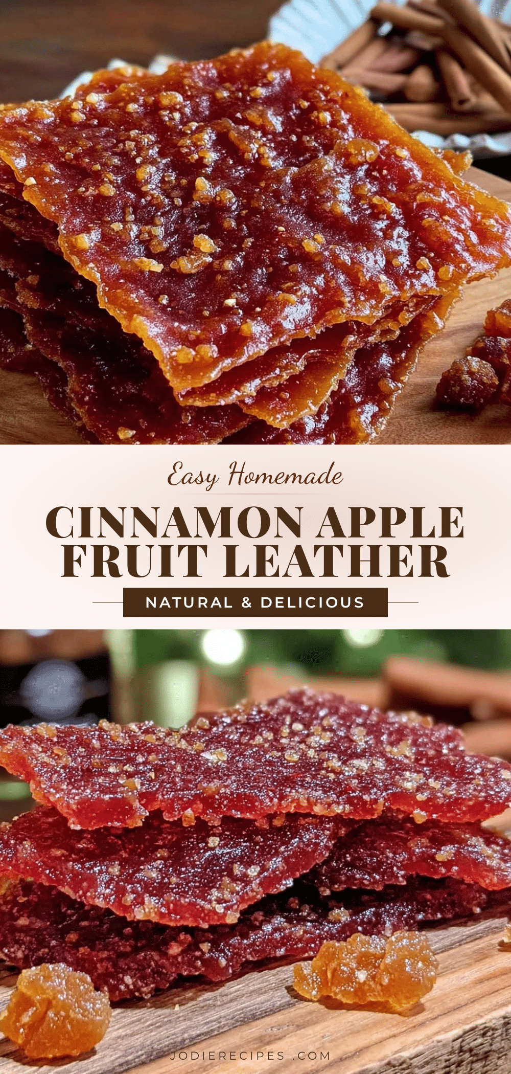 cinnamon apple fruit leather strips recipe
