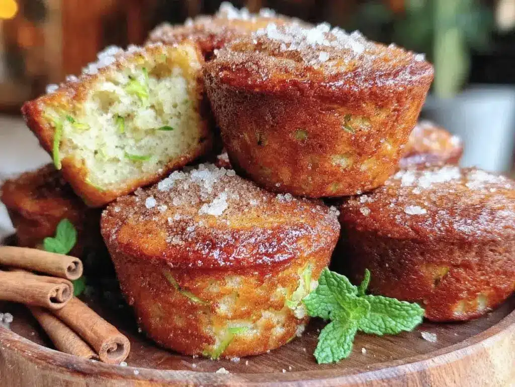 cinnamon sugar zucchini snickerdoodle muffins - featured image