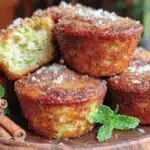 cinnamon sugar zucchini snickerdoodle muffins - featured image