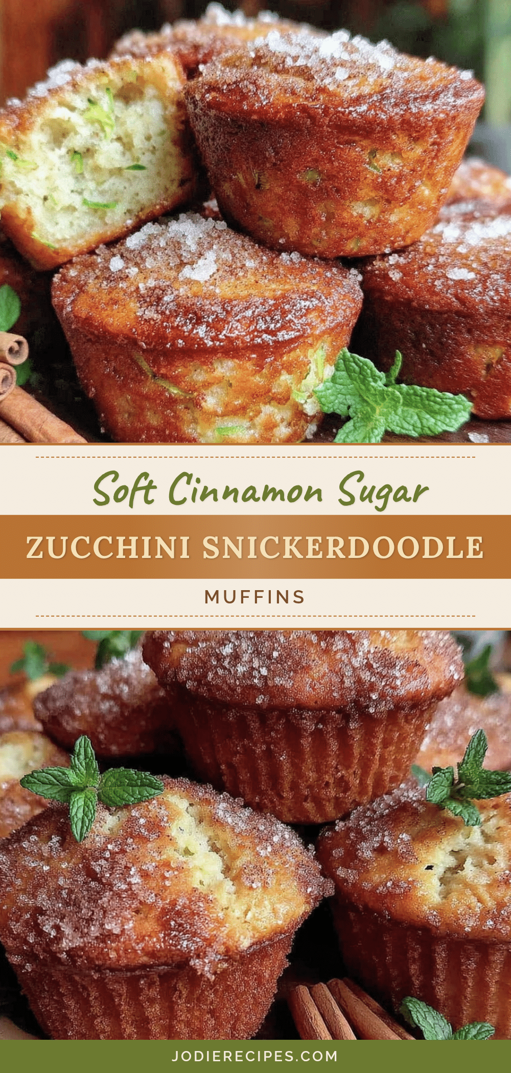 cinnamon sugar zucchini snickerdoodle muffins recipe