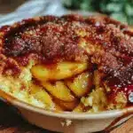 cozy peach cobbler - featured image