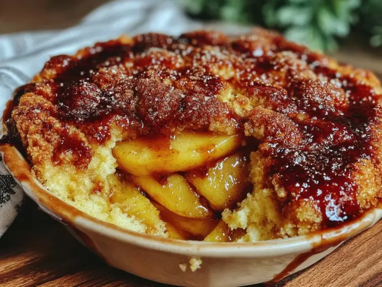 cozy peach cobbler - featured image