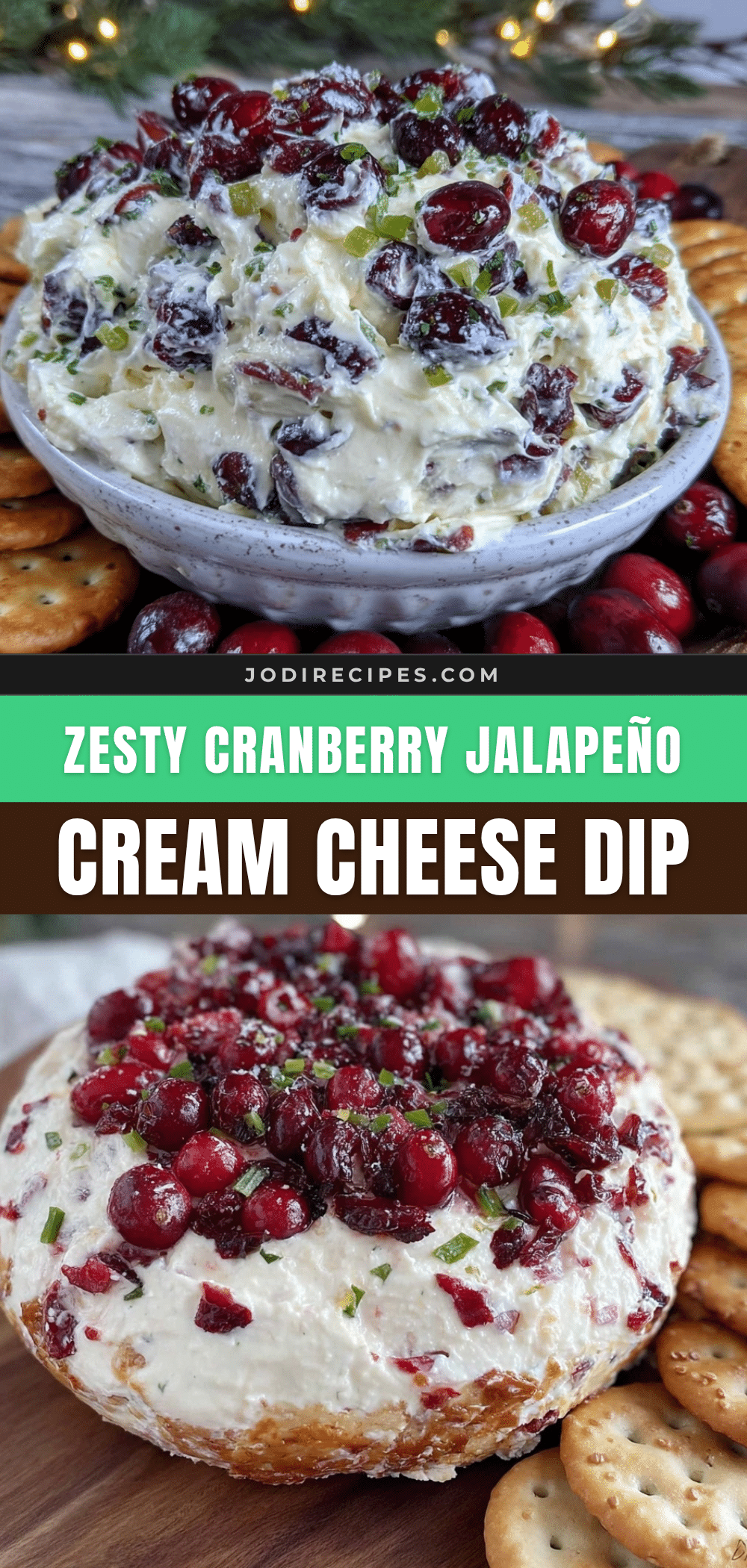 cranberry jalapeño cream cheese dip recipe