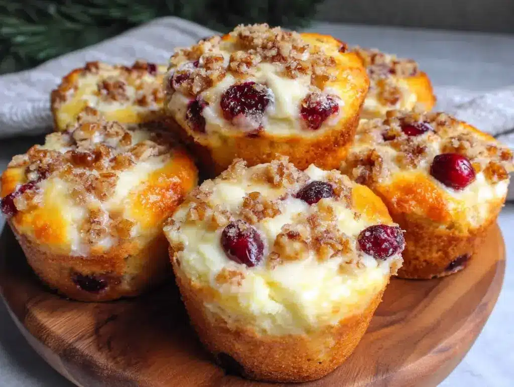 cranberry orange cream cheese muffins - featured image