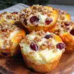 cranberry orange cream cheese muffins - featured image