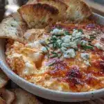 creamy buffalo chicken dip - featured image