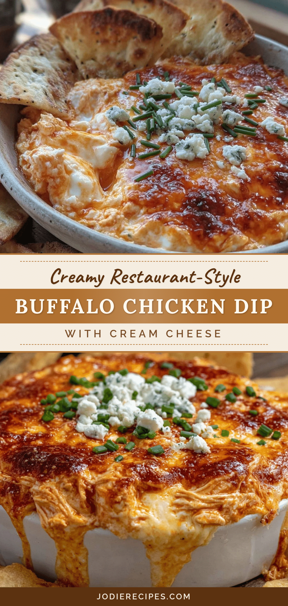 creamy buffalo chicken dip recipe