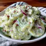 creamy cucumber dill salad - featured image