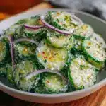 creamy cucumber salad - featured image