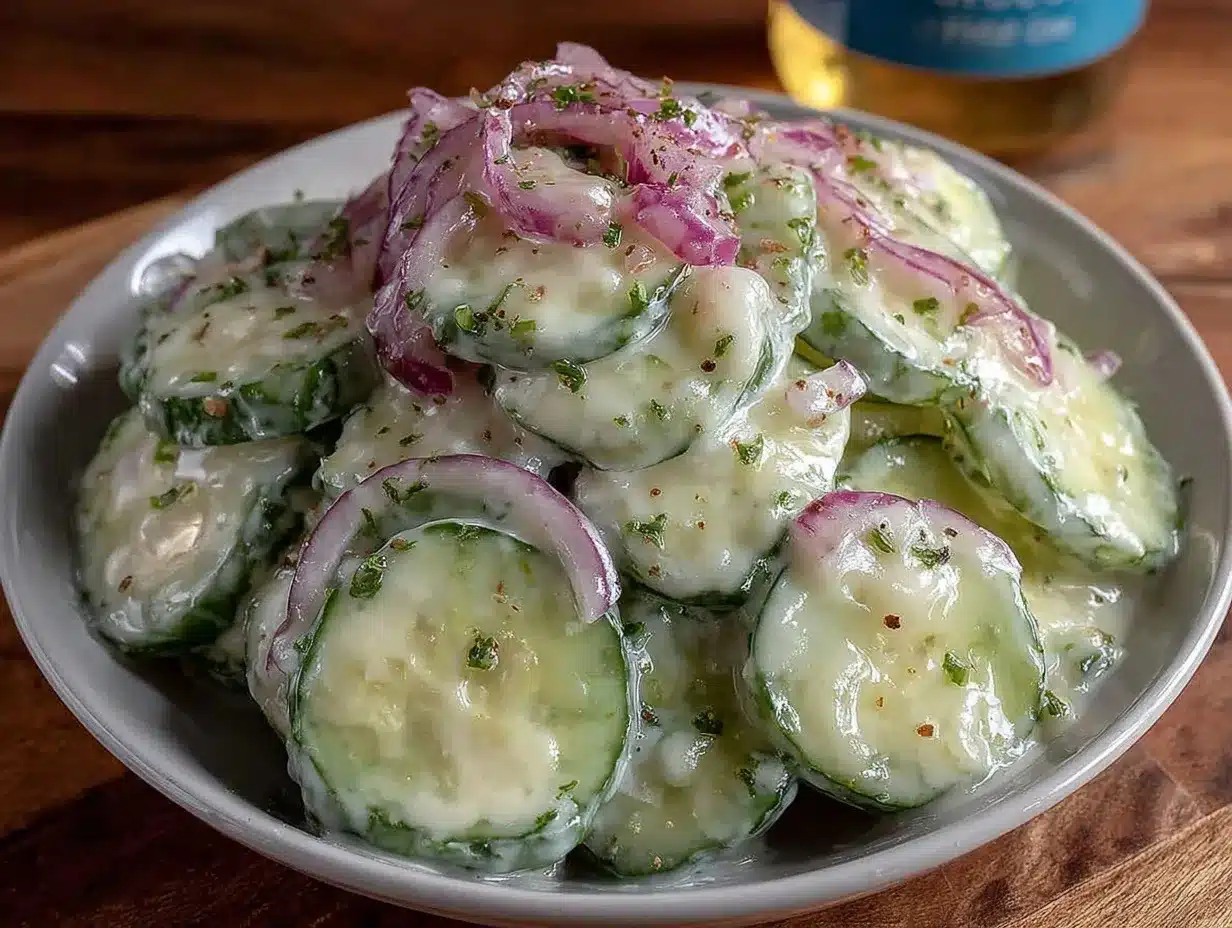 creamy cucumber salad preparation steps