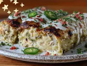 creamy green hatch chili chicken enchiladas - featured image