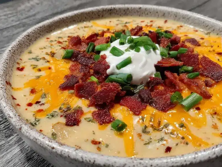 creamy loaded baked potato soup - featured image