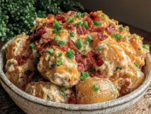creamy loaded potato salad - featured image