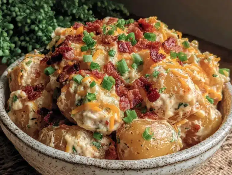 creamy loaded potato salad - featured image