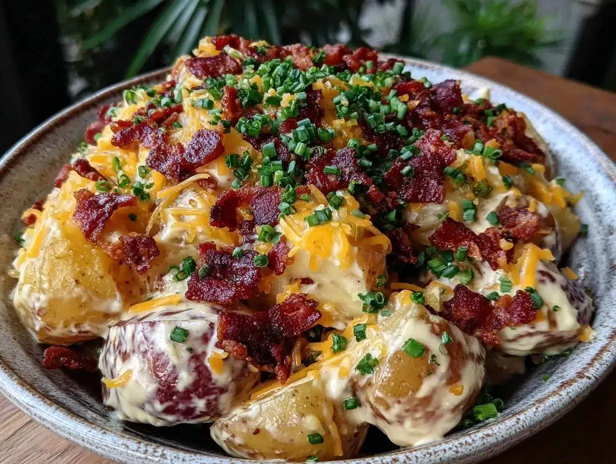 creamy loaded potato salad preparation steps