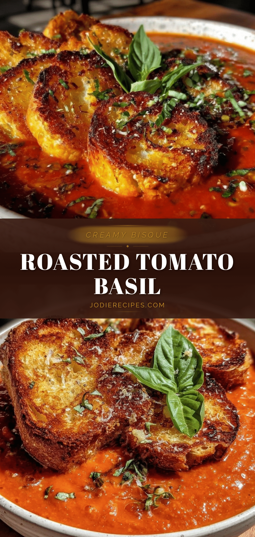creamy roasted tomato basil bisque recipe