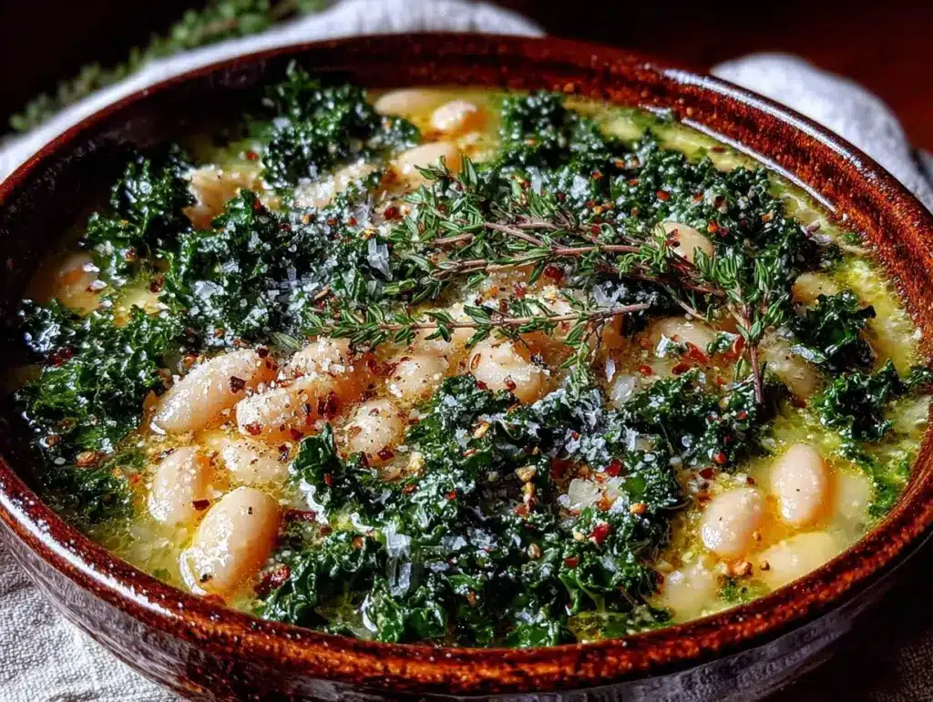 creamy tuscan white bean and kale soup - featured image