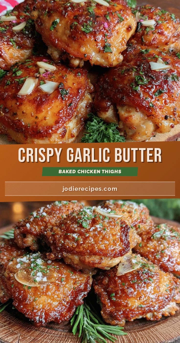 crispy garlic butter baked chicken thighs recipe
